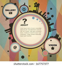 Grunge site design with circles.