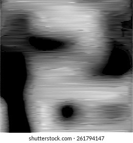 Grunge Sketch Line Effect Vector Texture Background . 