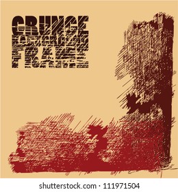 grunge sketch stroke frame background element