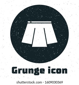 Grunge Skirt icon isolated on white background.  Vector Illustration