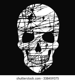 grunge skull