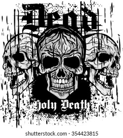 grunge skull