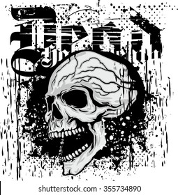 grunge skull