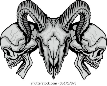 grunge skull