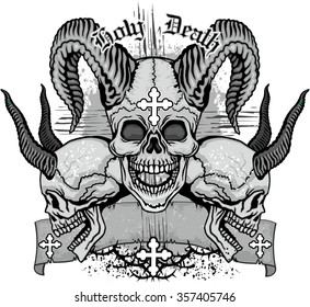 grunge skull