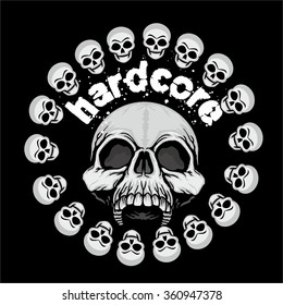 grunge skull
