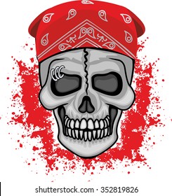 grunge skull  bandana