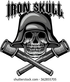 grunge skull coat of arms
