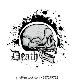 grunge skull coat of arms