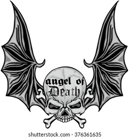 grunge skull coat of arms