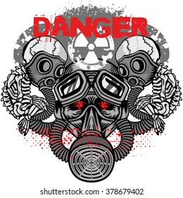 grunge skull coat of arms