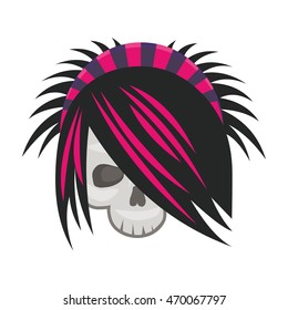 grunge skull coat of arms