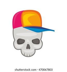 grunge skull coat of arms
