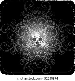Grunge skull design