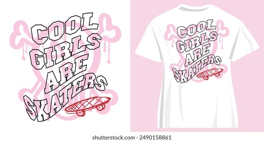 Grunge skull drawing cool quote typography. Vector illustration design for print, graphic, poster, sticker, fashion, t shirt, slogan tee.