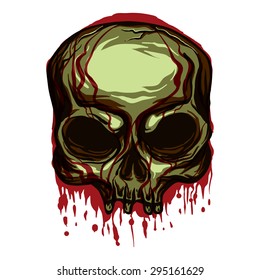 Grunge Skull Halloween Vector