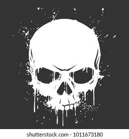 Grunge skull paint