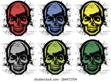 Grunge skull variegated