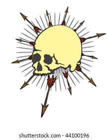 grunge skull vector