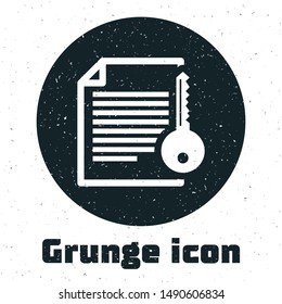 Grunge Smart contract icon isolated on white background. Blockchain technology, cryptocurrency mining, bitcoin, altcoins, digital money market.  Vector Illustration