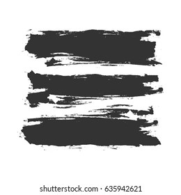Grunge Smeared Paint or Ink Brush Strokes