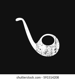 Grunge smoke pipe icon