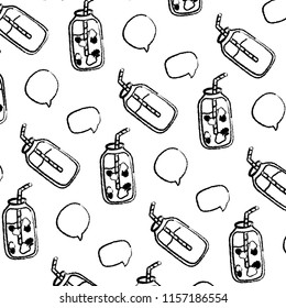 grunge smoothie beverages with chat bubbles background