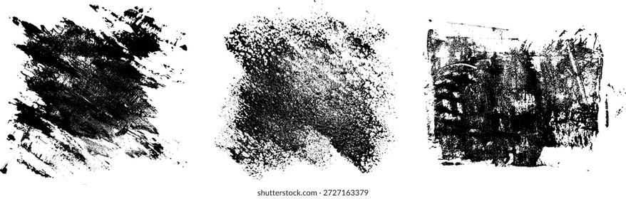Grunge Schmutz quadratische Form Hintergrund Vektor Set