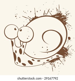 grunge snail cartoon