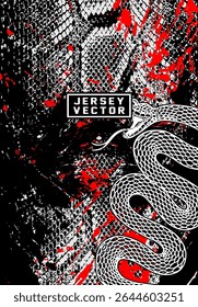 GRUNGE AND SNAKE BACKGROUND FOR FULL SUBLIMATION JERSEY