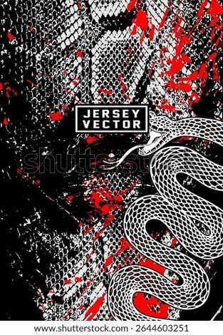 GRUNGE AND SNAKE BACKGROUND FOR FULL SUBLIMATION JERSEY