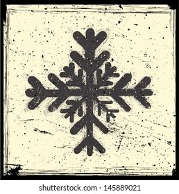 Grunge snowflake