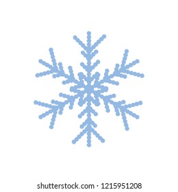 Grunge snowflake isolated. Brushed christmas design template. Distress painted star shape. Icon, badge, label, certificate background. Artistic design element. EPS10 vector.