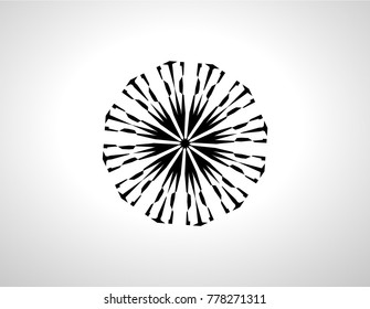 Grunge snowflake . Vector illustration . Isolated black flake . Design element
