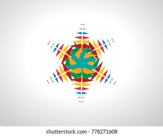 Grunge snowflake . Vector illustration . Isolated black flake . Design element
