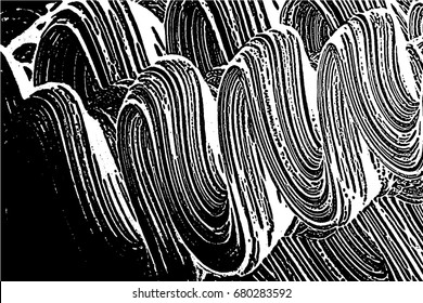 Grunge soap texture. Distress black and white rough foam trace radiant background. Noise dirty rectangle grunge foam texture. Dirty artistic soap background. Vector illustration.