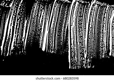 Grunge soap texture. Distress black and white rough foam trace unusual background. Noise dirty rectangle grunge foam texture. Dirty artistic soap background. Vector illustration.
