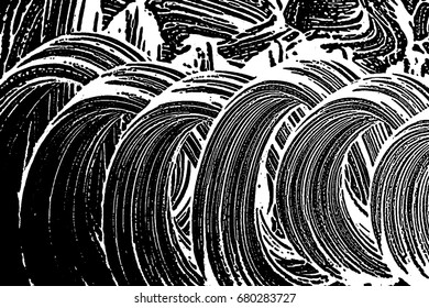 Grunge soap texture. Distress black and white rough foam trace sublime background. Noise dirty rectangle grunge foam texture. Dirty artistic soap background. Vector illustration.