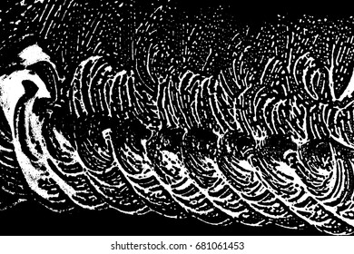 Grunge soap texture. Distress black and white rough foam trace glamorous background. Noise dirty rectangle grunge foam texture. Dirty artistic soap background. Vector illustration.