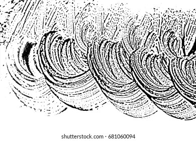 Grunge soap texture invert. Distress black and white rough foam trace good-looking background. Noise dirty rectangle grunge foam texture. Dirty artistic soap background. Vector illustration.