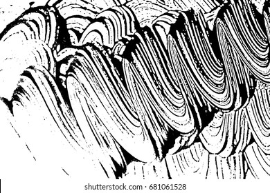 Grunge soap texture invert. Distress black and white rough foam trace extraordinary background. Noise dirty rectangle grunge foam texture. Dirty artistic soap background. Vector illustration.
