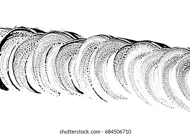 Grunge soap texture invert. Distress black and white rough foam trace pleasing background. Noise dirty rectangle grunge foam texture. Dirty artistic soap background. Vector illustration.