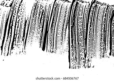 Grunge soap texture invert. Distress black and white rough foam trace fascinating background. Noise dirty rectangle grunge foam texture. Dirty artistic soap background. Vector illustration.