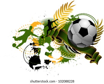 Grunge soccer background