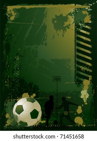 Grunge soccer background illustration