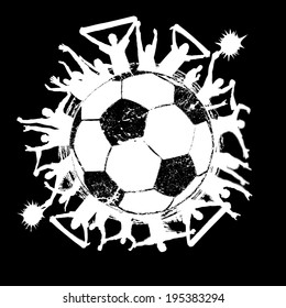 Grunge soccer ball