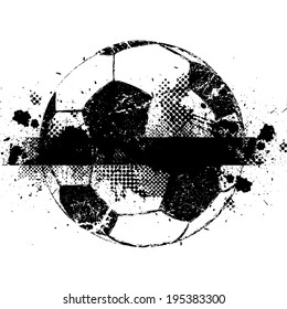 Grunge soccer ball