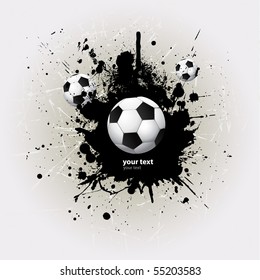 Grunge Soccer Ball Stock Vector (Royalty Free) 55203583 | Shutterstock