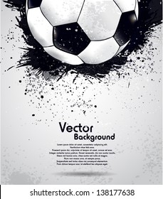 Grunge Soccer Ball Background