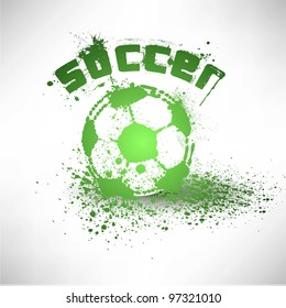 grunge soccer ball vector